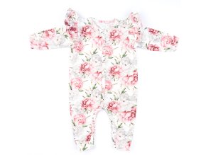 BABY 01334 Dětský župan s dlouhým rukávem Peonie 80/86
