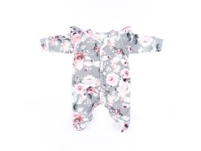 BABY 01335 Dětský župan s dlouhým rukávem Grey Rose 56/62