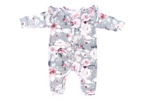 BABY 01336 Dětský župan s dlouhým rukávem Grey Rose 68/74