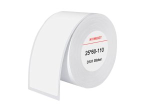 Termální štítky Niimbot samolepky 25x60 mm, 110 ks (bílé)