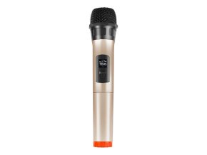 Wireless dynamic microphone UHF PULUZ PU628J 3.5mm (gold)
