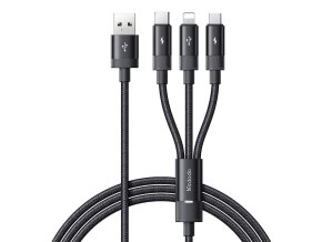 3in1 USB to USB-C / Lightning / Micro USB Cable, Mcdodo CA-5790, 3.5A, 1.2m (black)