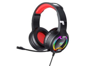 Herní sluchátka Havit GAMENOTE H2233D RGB (černá a červená)