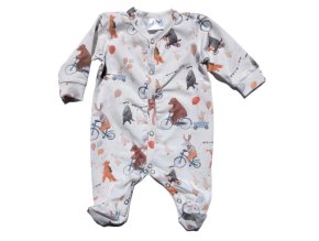 BABY 01564 Dětský župan s dlouhým rukávem Medvídci 80/86
