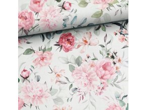 BABY 01602 Dětské body s dlouhým rukávem Pastel Roses 56/62