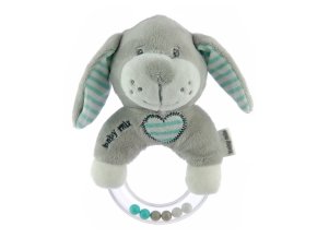BABY MIX STK-19643 MD Plyšové chrastítko Mátový pes 41555