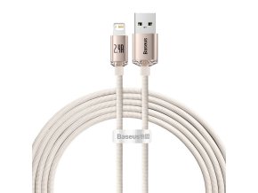 Kabel USB do iP Baseus Crystal Shine, 2.4A, 2m (różowy)