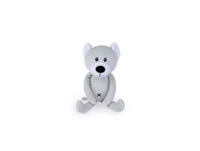 BALIBAZOO BB 82004 Plyšový medvídek na mazlení světle šedý 19cm