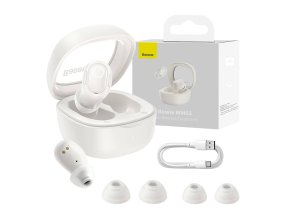 Bezdrátová sluchátka Baseus Bowie WM02 TWS, Bluetooth 5.3 (bílá)