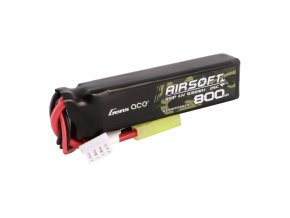 Gens Ace Lipo 800MAH 11.1V 25C 3S1P Airsoft Gun Lipo Battery with mini Tamiya Plug