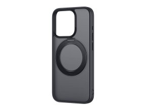 Phone Case Baseus SkyRing Magnetic with Stand for iP 14 Pro Max + tempered-glass and cleaning kit (black)