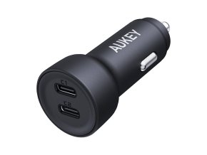 Aukey CC-Y23 nabíječka do auta, 2xUSB-C, 65W (černá)