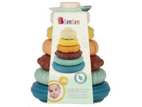 BAM BAM 500692 Pyramida Eduk pastelová