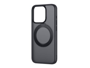 Phone Case with Stand Baseus SkyRing 360° for iP 15 +tempered-glass and cleaning kit (black)
