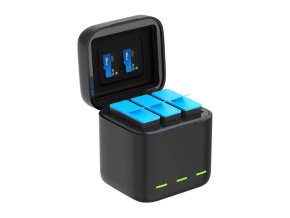 Telesin three-channel box charger + 3 TELESIN batteries for GoPro Hero 9 / 10 / 11 / 12