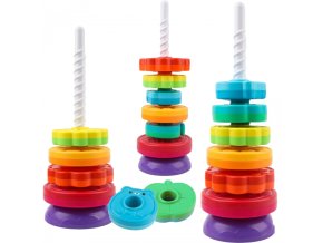 WOOPIE BABY 51695 Piramidka Zakręcona wieża zwierzątka