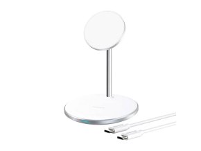 Bezdrátová nabíječka Choetech T581-F se stojánkem (bílá)