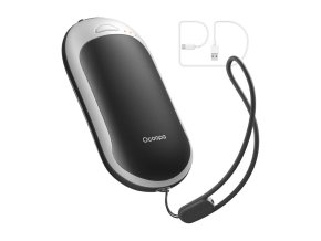 Ocoopa HotPal PD 5000 mAh hand warmer with powerbank function, USB-C, white and black