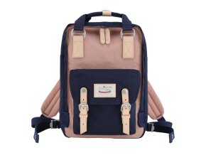 Batoh na notebook Himawari 188L 14'' (tmavě modrá a růžová)