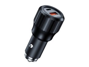 Choetech 63W duální USB-C 45w + USB-A 18w rychlá nabíječka do auta (černá)