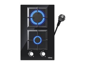 IsEasy MGBG-312S2C dvouzónový skleněný plynový sporák (čtvercový)