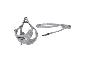 Dogness walking set leash+harness for dog (light gray)