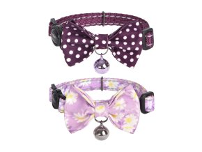 Collar set Dogness for cats 2 pcs (Calamus Purple/Polka Dot Purple)
