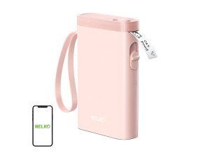 Nelko P21 thermal label printer (pink)