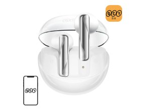 Sluchátka TWS QCY AilyBuds Clear T32 (bílá)