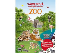 Sametová samolepková knížka Zoo