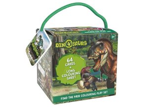 Pexeso na cesty s omalovánkami Dinosauři
