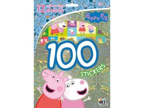 100 samolepek s omalovánkovými listy Prasátko Peppa