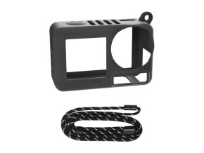 Silikonové pouzdro Sunnylife OA5-BHT885-D s řemínkem pro ACTION 5 PRO (černé)