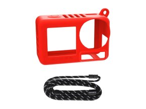 Silikonové pouzdro Sunnylife OA5-BHT885-R s páskem pro ACTION 5 PRO (červené)