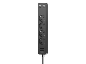 Napájecí lišta XO WL10 4USB 1,8 m (černá)