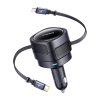 Baseus Enjoyment Max autonabíječka s USB-C + Lightning kabely 60W černá