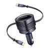 Baseus Enjoyment Max nabíječka do auta s kabely USB-C+USB-C 60W černá