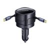 Baseus Enjoyment Max nabíječka do auta s kabely USB-C+USB-C 60W černá