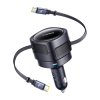 Baseus Enjoyment Max nabíječka do auta s kabely USB-C+USB-C 60W černá