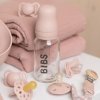 BIBS 5013244 Skleněná láhev proti kolice 110 ml Blush