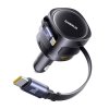 Baseus Enjoyment Max nabíječka do auta s kabely USB-C+USB-C a porty USB-A+USB-C 90W černá