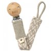 BIBS 9401101 PACIFIER BRAID dummy tag 100% GOTS Sand/Ivory
