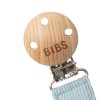 BIBS 9401112 PACIFIER BRAID dummy tag 100% organická bavlna GOTS Baby blue/Ivory