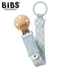 BIBS 9401112 PACIFIER BRAID dummy tag 100% organická bavlna GOTS Baby blue/Ivory