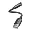 Jednoportová externí zvuková karta USB Vention Gome 0,25 m (černá)