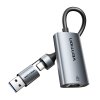 Adaptér Vention USB-A + USB-C do Gigabit Ethernet 0,15 m