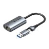 Adaptér Vention USB-A + USB-C do Gigabit Ethernet 0,15 m