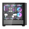 Počítačová skříň Darkflash DS900WD (černá) + 4 ventilátory