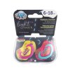CANPOL 22/653 Symetrický silikonový dudlík 6-18 m Neon Love pink