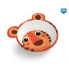 CANPOL 4/520 Melaminová protiskluzová miska s oušky Hello Little orange